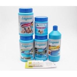 IV.Set na chlorové ošetření vody (Triplex tablety, pH-, pH+, Algicid, Vločkovací tablety, tester)