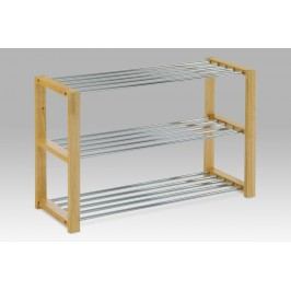 Praktická autronic Botník - 3 police, chrom/natural 83168-12 NAT