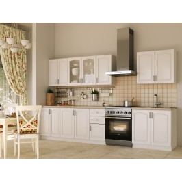 Béžová black Red White Kuchyně NIKA CLASSIC 260 cm, bílá plastová