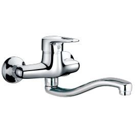 Dřezová - umyvadlová baterie nástěnná Optima Lavela s otočným raménkem, 150 mm LA261