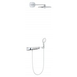Grohe Rainshower SmartControl - Kombinovaný sprchový systém 360 Duo s termostatem, nástěnný/pod omítku, chrom 26443000