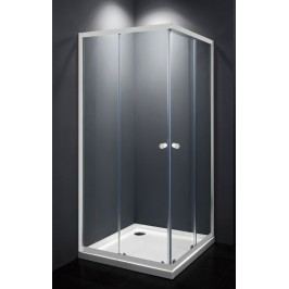 Sprchový kout Multi Basic čtverec 90 cm, čiré sklo, bílý profil, univerzální SIKOMUQ90T0