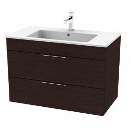 Skříňka s umyvadlem Jika Plan 100 cm, dub tmavý H4536521763021