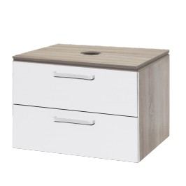 Skříňka pod umyvadlo Naturel Vario Dekor 69 cm, bílá VARIODESK75ZDBBL