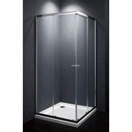 Sprchový kout Multi Basic čtverec 80 cm, čiré sklo, chrom profil, univerzální SIKOMUQ80CRT