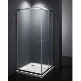 Sprchový kout Multi Basic čtverec 80 cm, neprůhledné sklo, chrom profil, univerzální SIKOMUQ80CRCH
